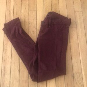Burgundy marron color Jeans made in USA